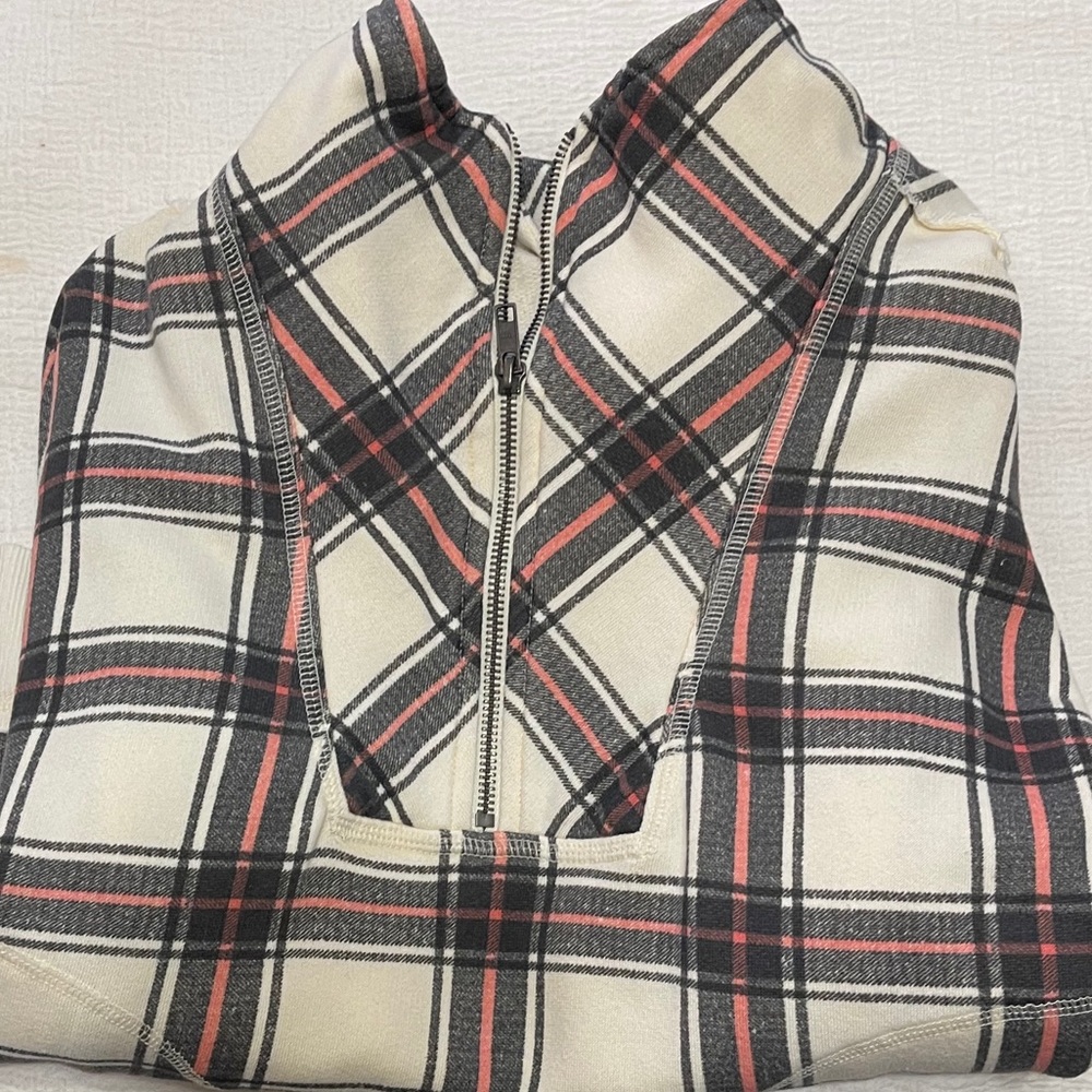 free people plaid sweatshirt - Picture 3 of 5